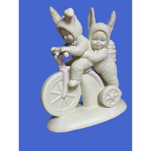 Snowbunnies Limited Edition 1997 "On A Tricycle Built For Two" Bisque Figurine